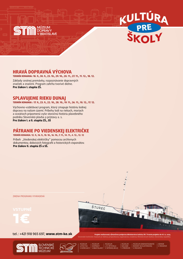 programy kultura pre skoly v muzeu dopravy v bratislave